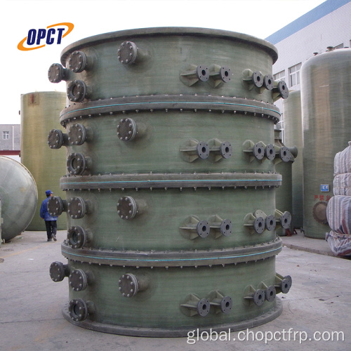  FRP GRP fiberglass material fume gas scrubber tower system Factory